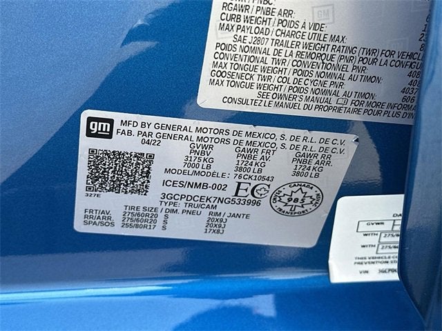 2022 Chevrolet Silverado 1500 Custom Trail Boss