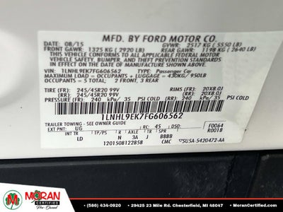 2015 Lincoln MKS 4DR SDN 3.7L AWD
