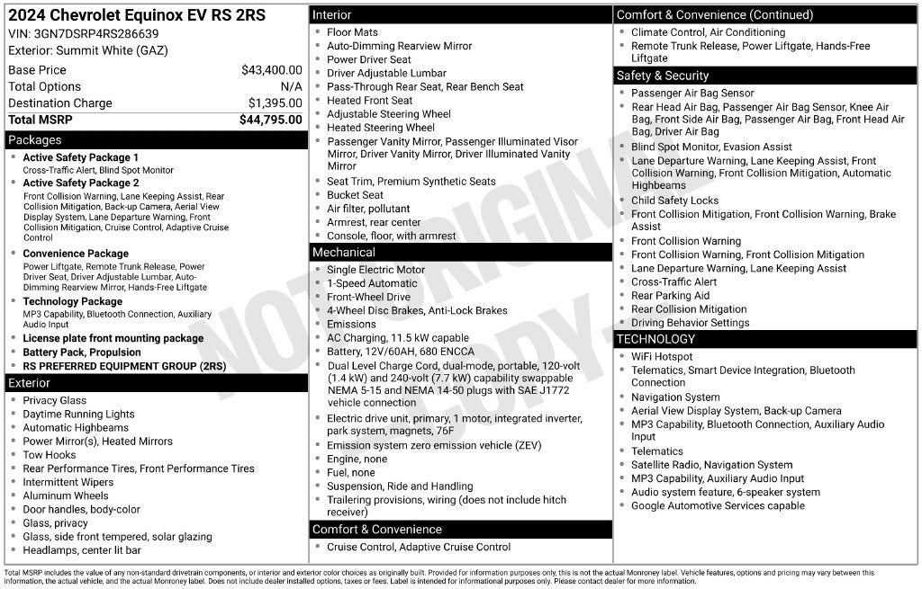 2024 Chevrolet Equinox EV 2RS
