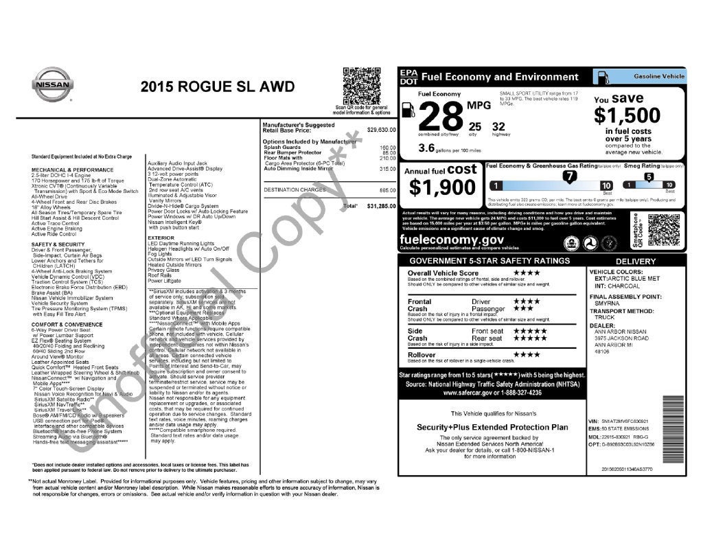 2015 Nissan Rogue SL