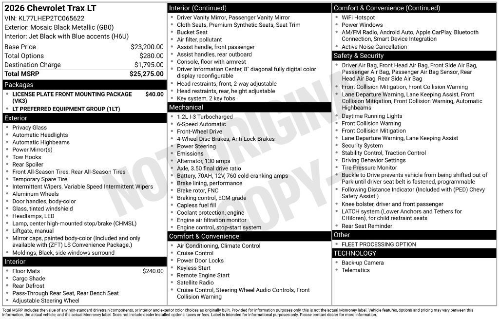 2026 Chevrolet Trax LT