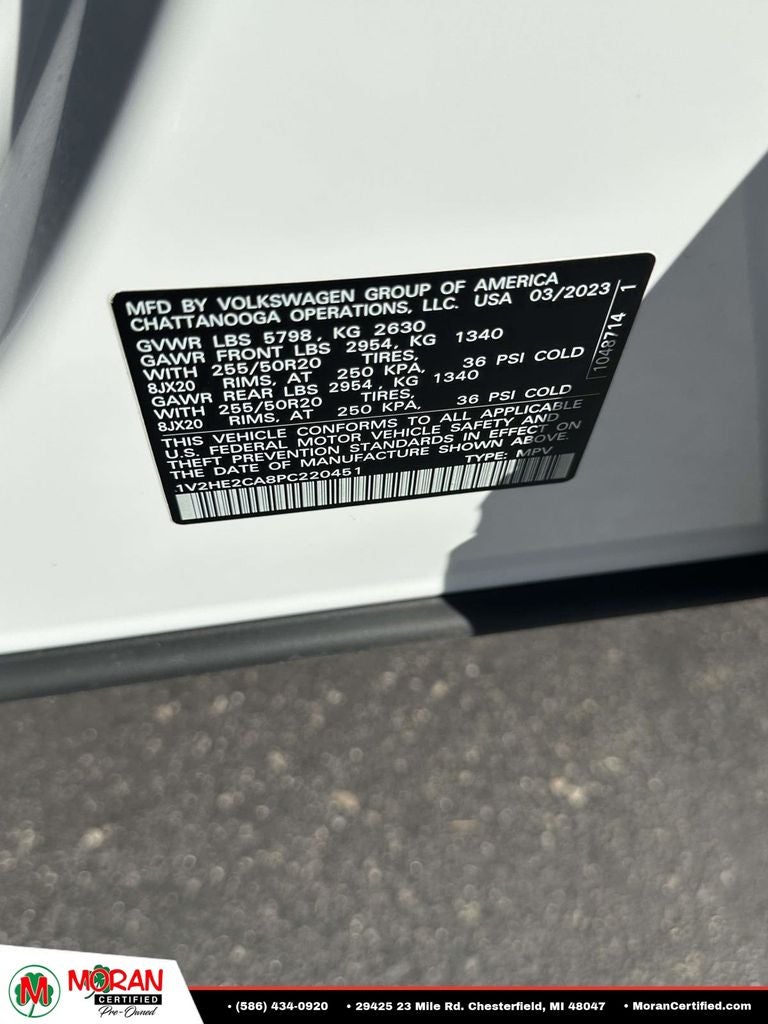 2023 Volkswagen Atlas Cross Sport 3.6L V6 SE w/Technology