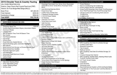 2015 Chrysler Town & Country Touring