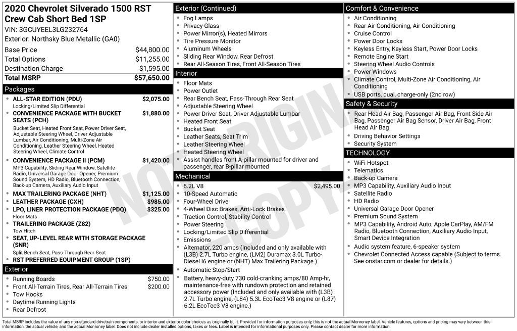 2020 Chevrolet Silverado 1500 RST