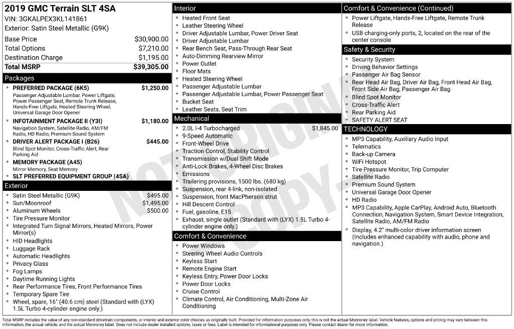 2019 GMC Terrain SLT