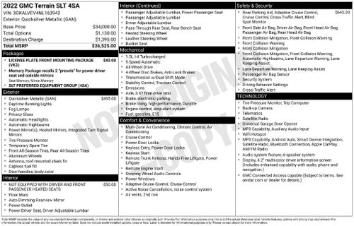2022 GMC Terrain SLT