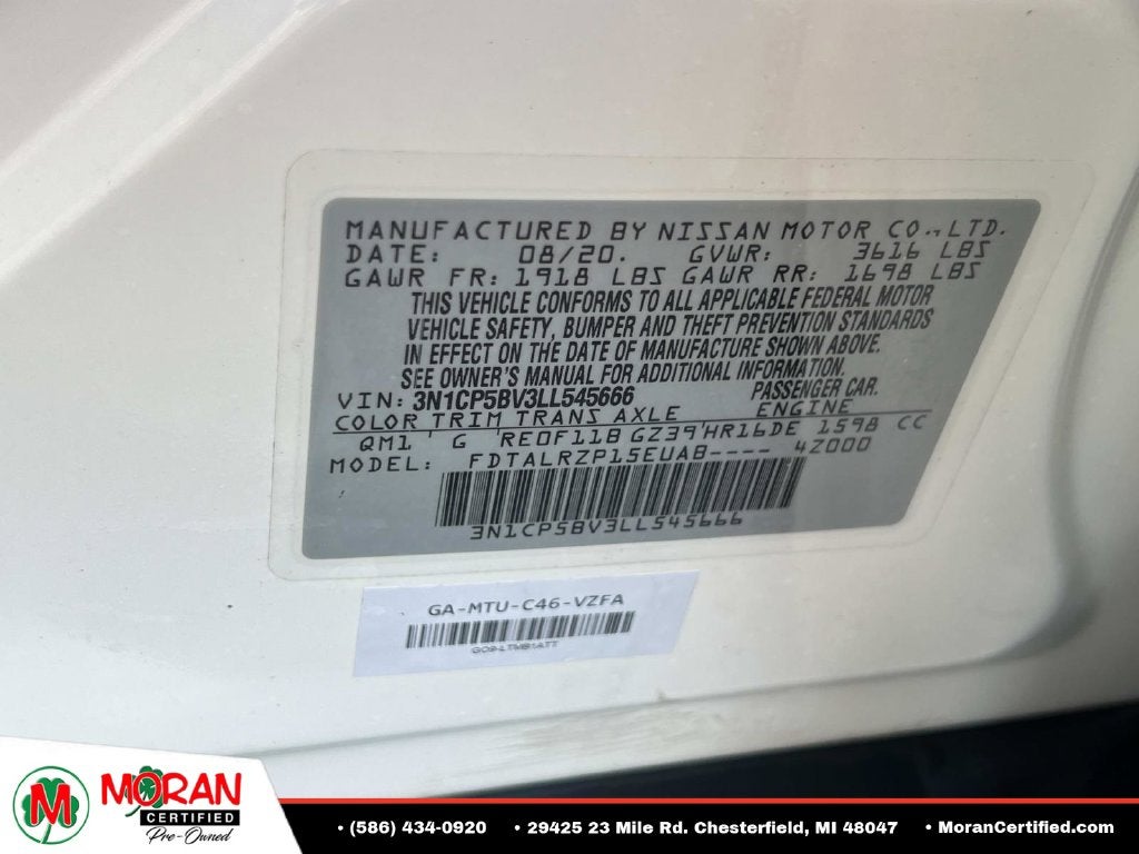 2020 Nissan Kicks S
