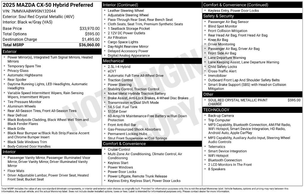 2025 Mazda Mazda CX-50 Hybrid Preferred